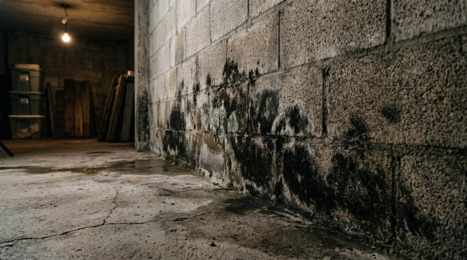 Basement mold that can cause prolonged mold sickness from hidden exposure