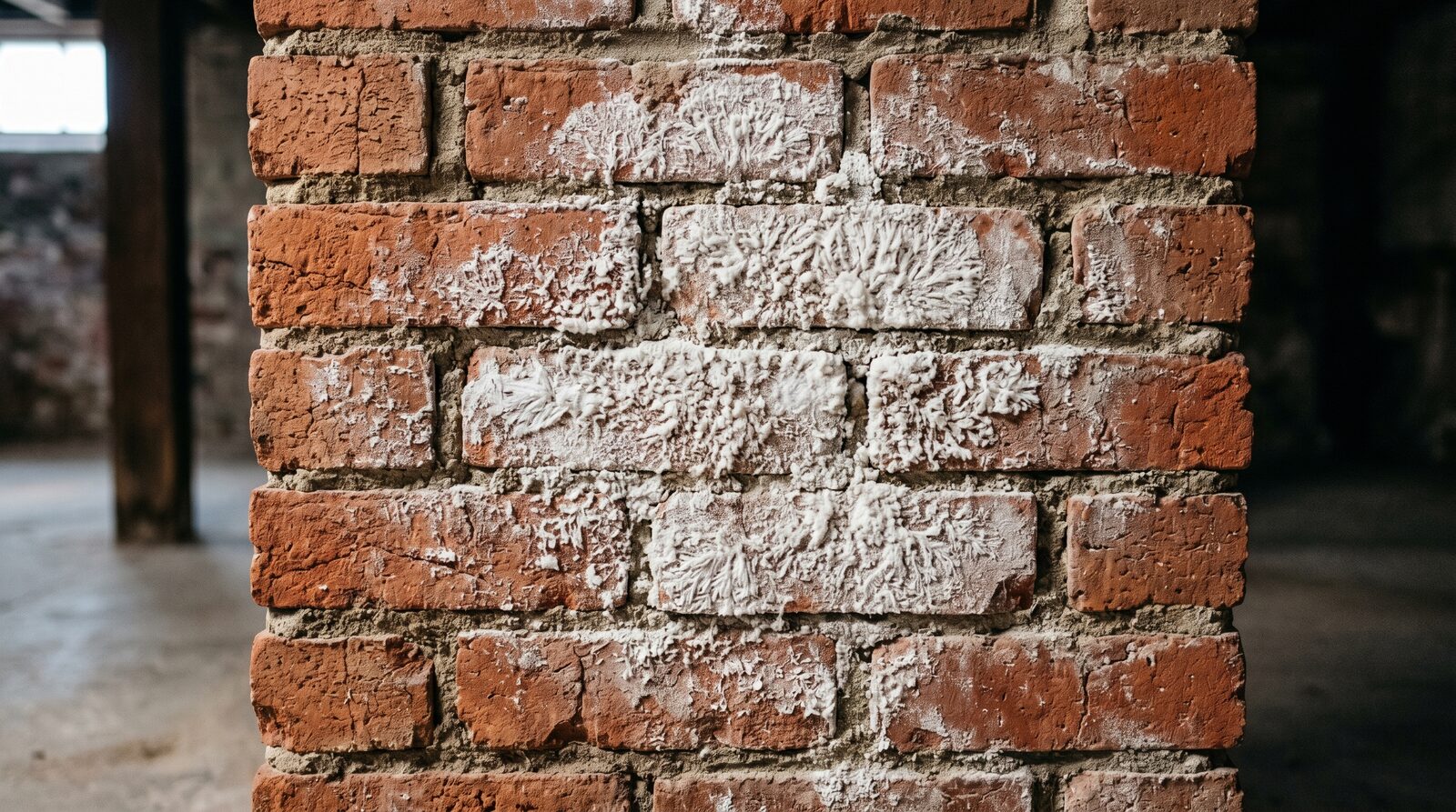 Efflorescence on brick (NOT mold) that ERMI testing correctly distinguishes