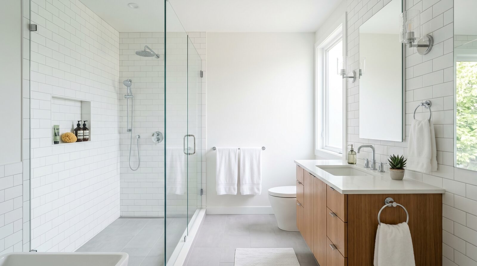 Clean bathroom environment that supports mold sickness recovery