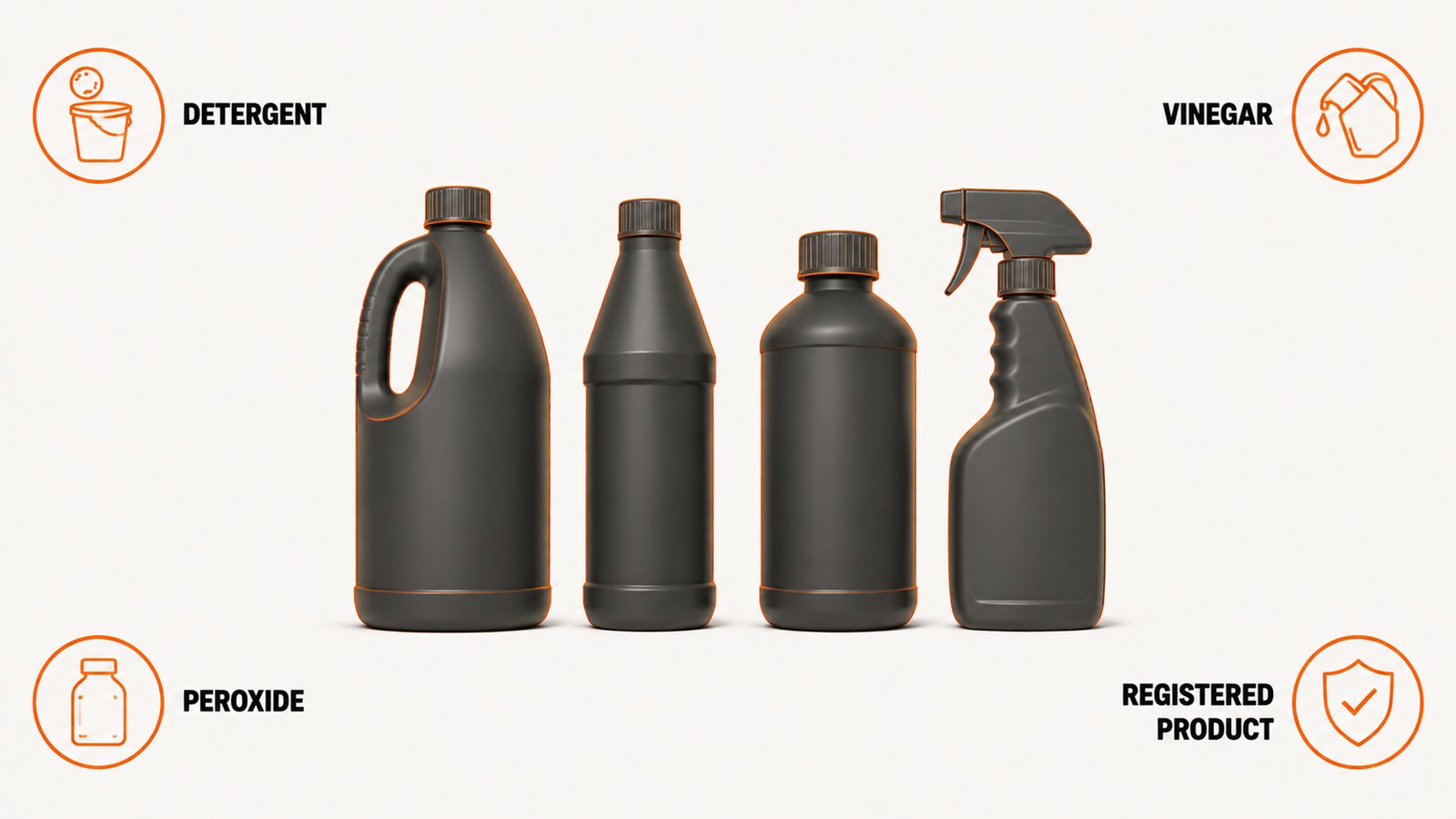 Four cleaners people reach for on a bathroom ceiling and what each one actually does