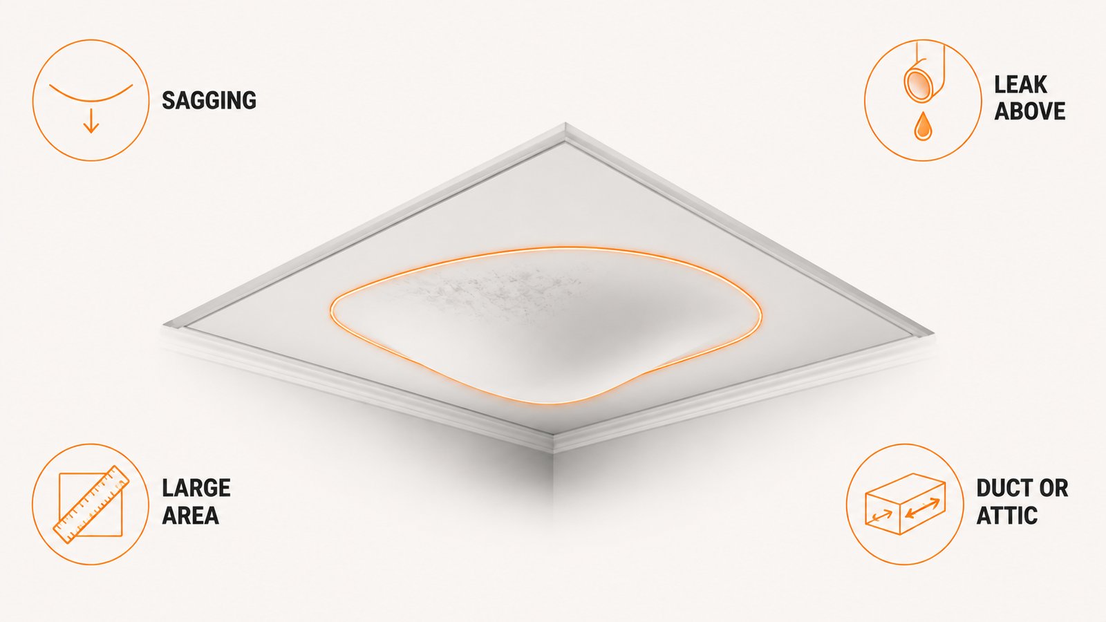 The four situations that turn a moldy bathroom ceiling into a professional job