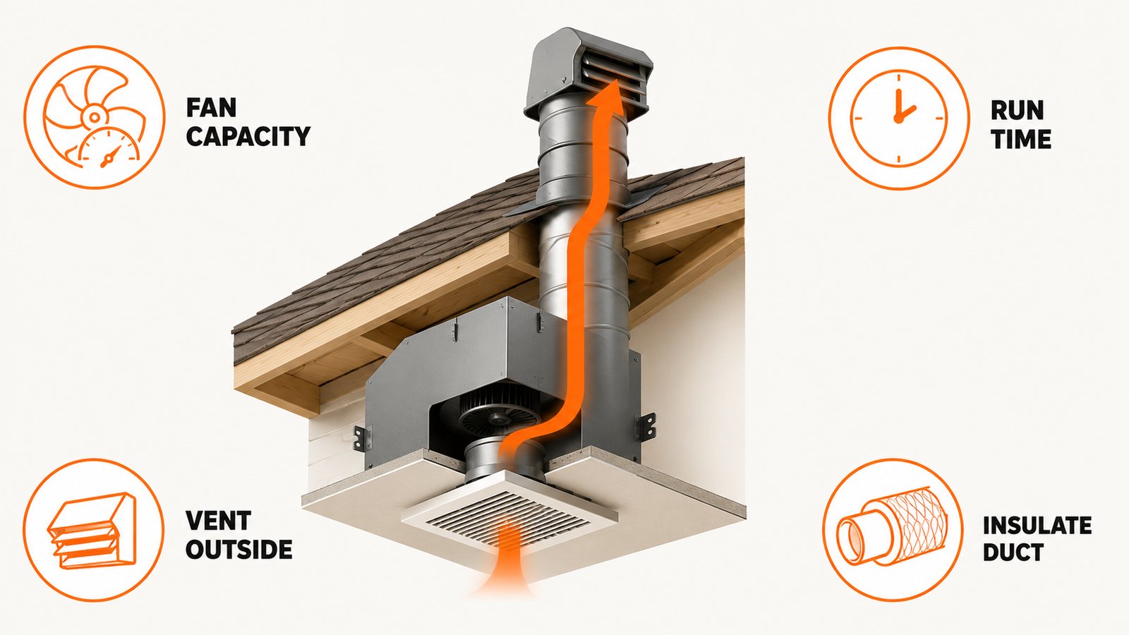The four parts of a bathroom exhaust system that decide whether ceiling mold returns