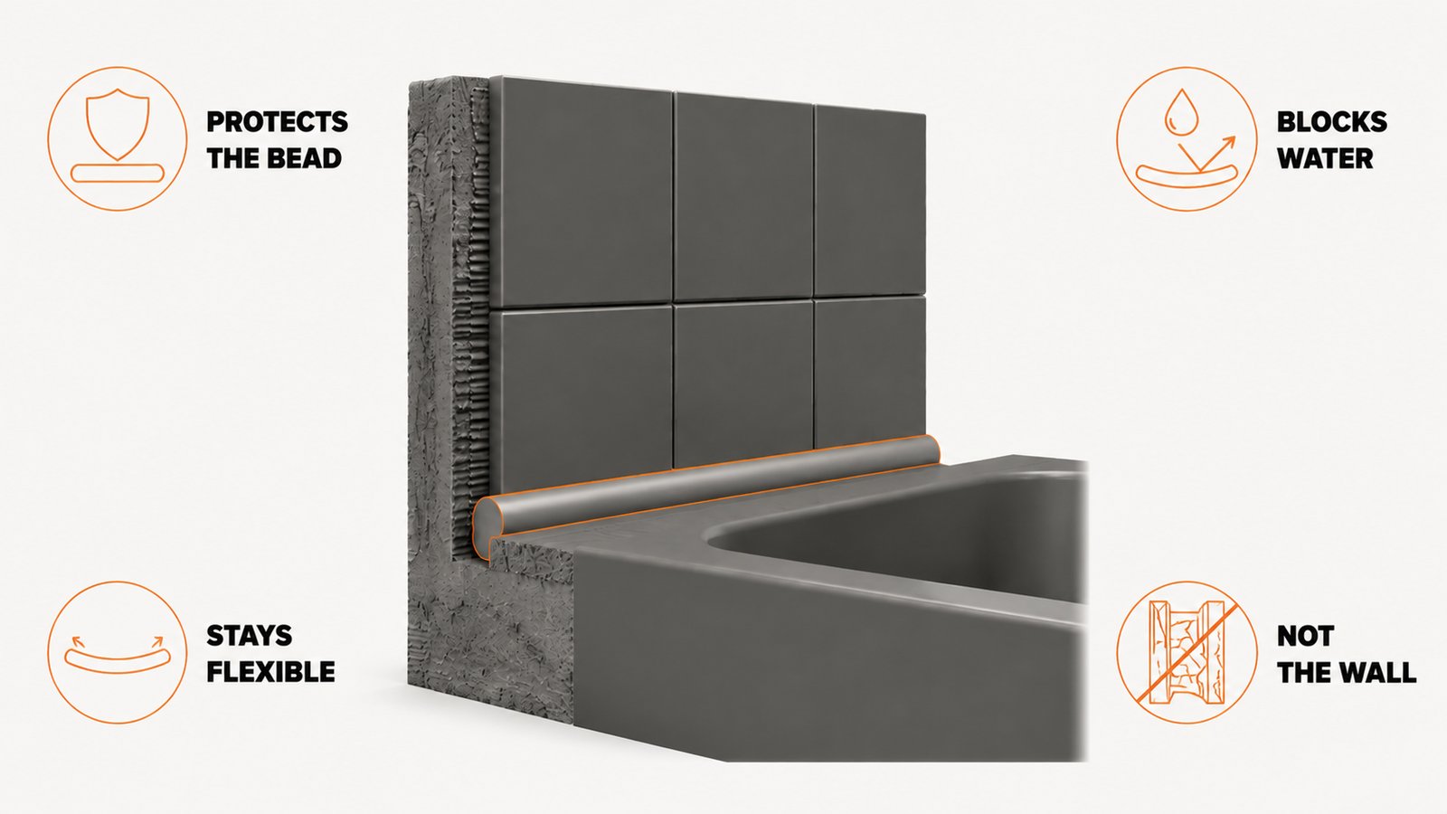 What a mildew-resistant sealant protects and what it does not touch