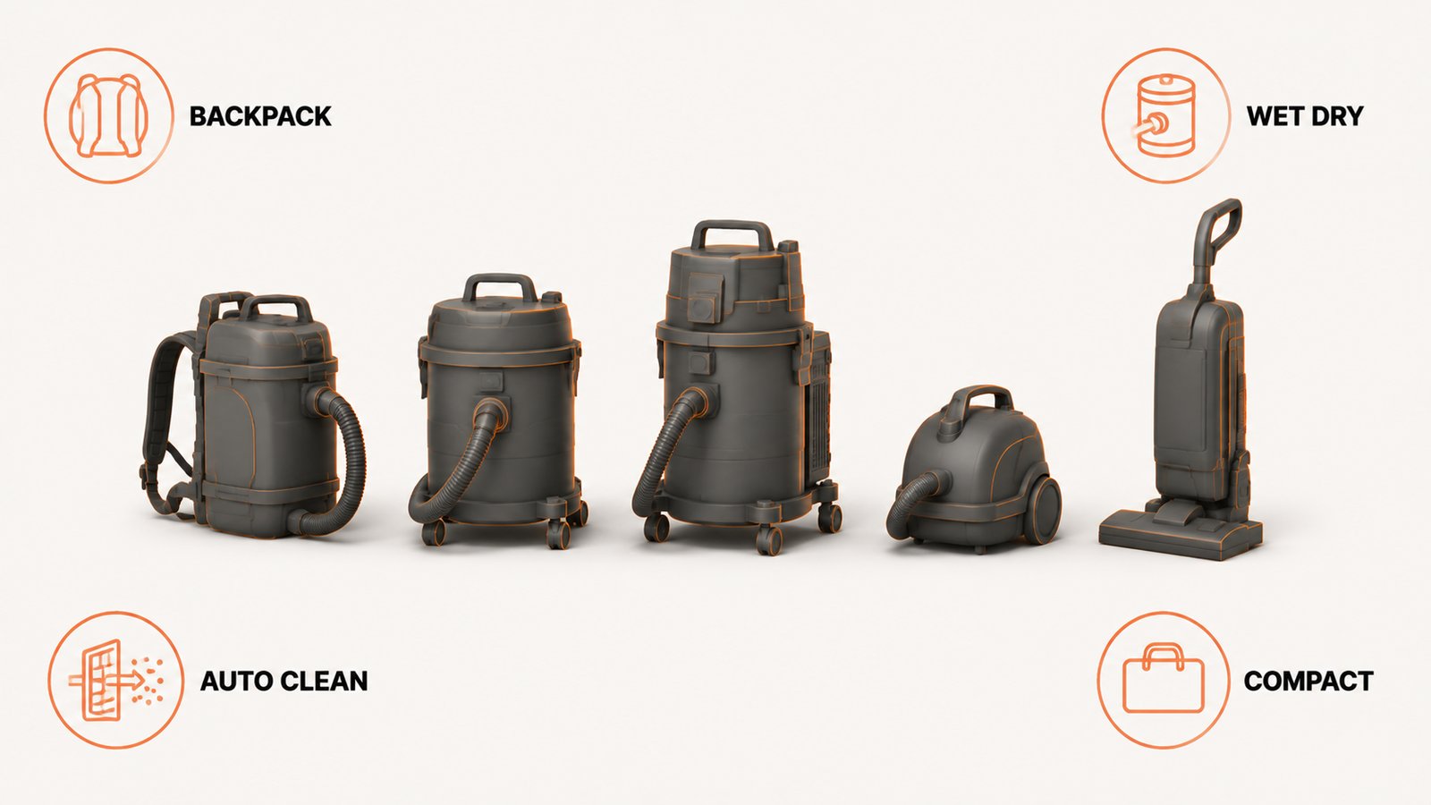 Five HEPA vacuum formats compared by the kind of mold job each one suits