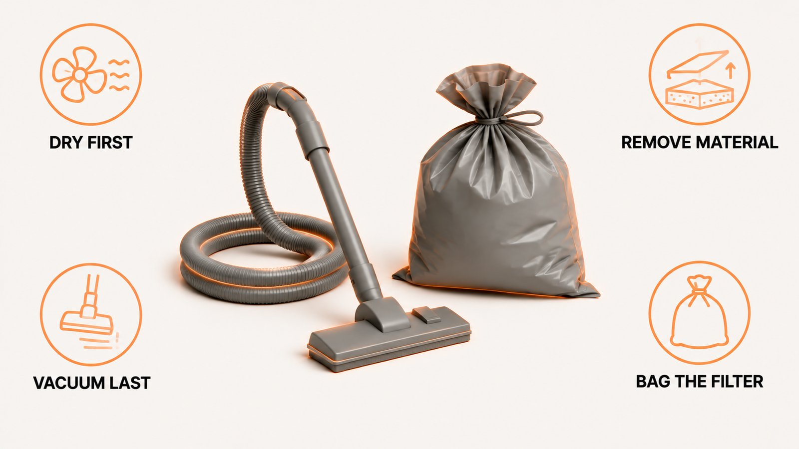 The order of operations federal remediation guidance gives for HEPA vacuuming a cleaned area