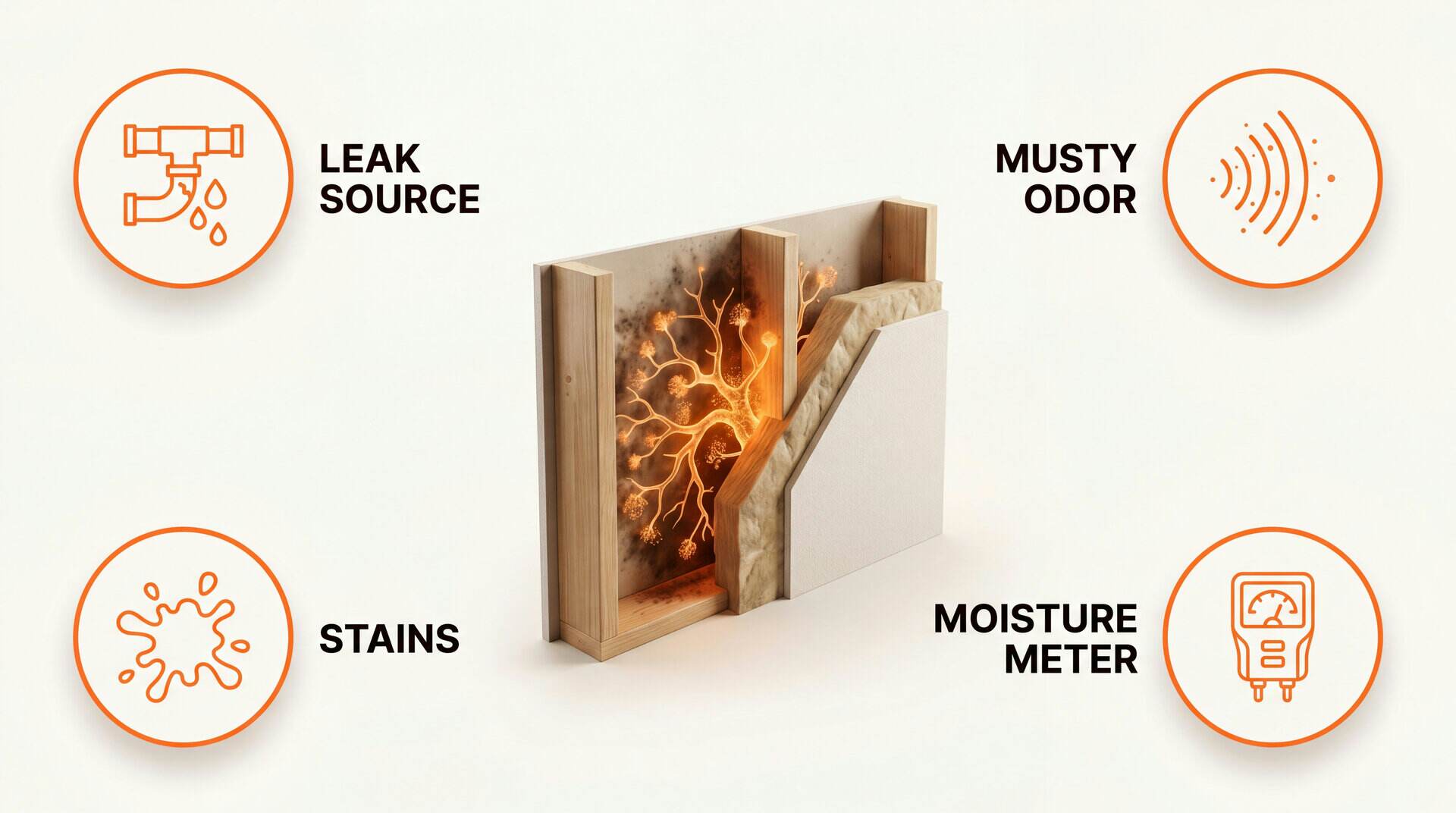 Mold Behind Walls: key zones