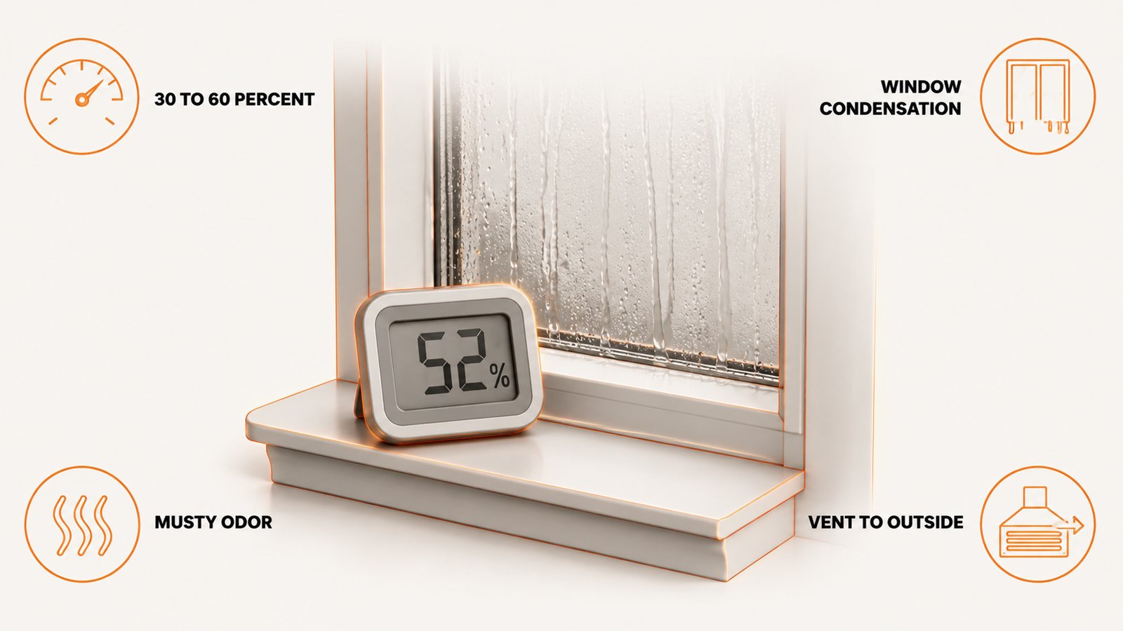 Household measurements that indicate a dampness problem
