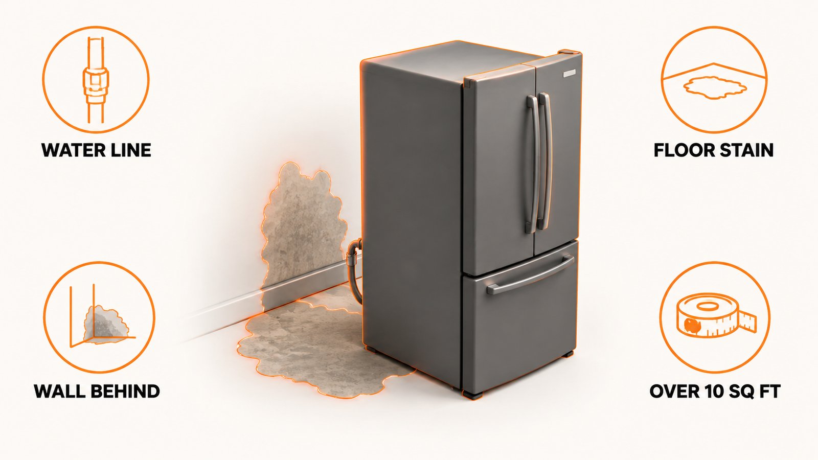 Signs that mold near a refrigerator is a building problem rather than an appliance problem