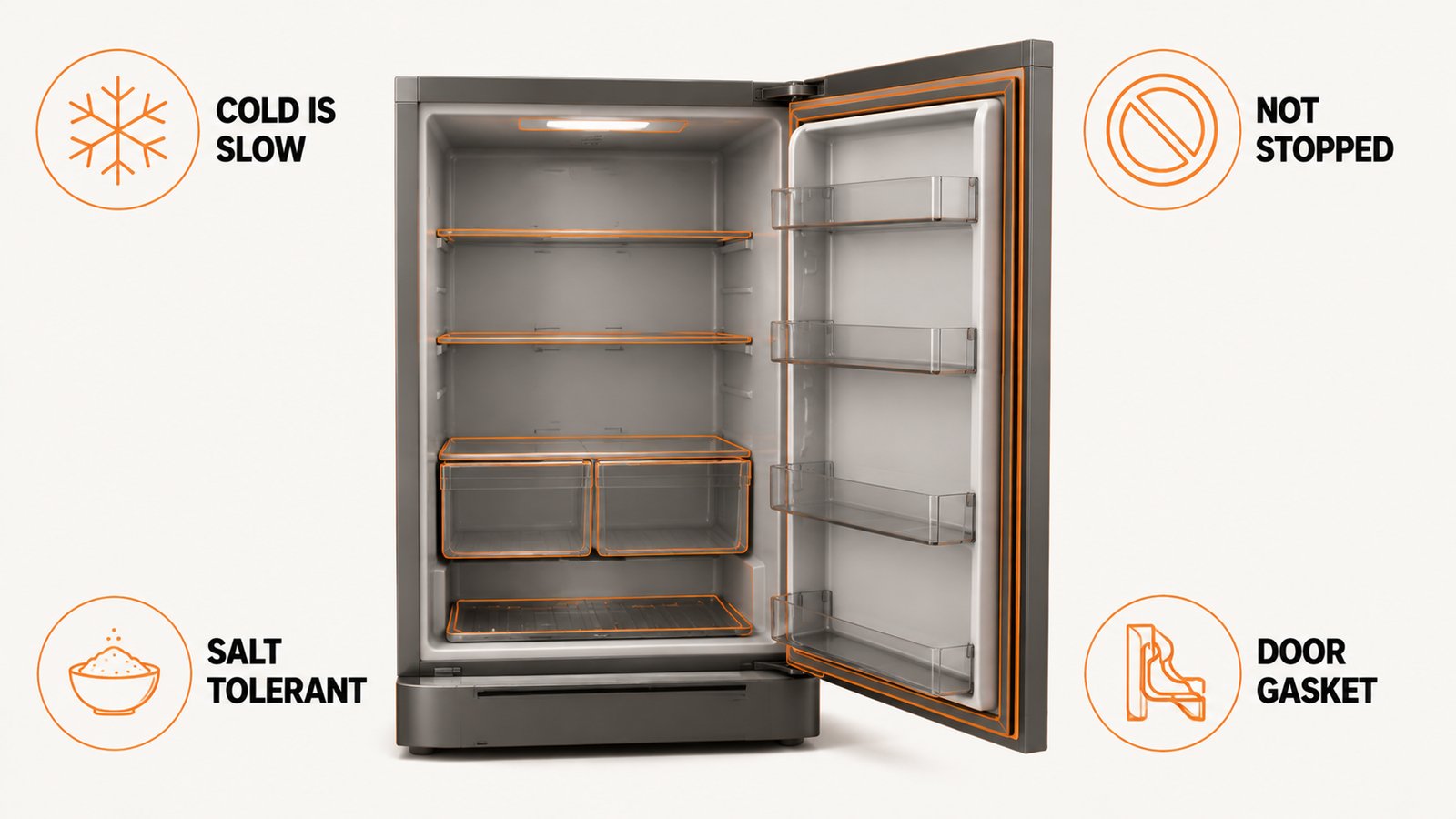 Why mold can grow inside a refrigerator despite the low temperature