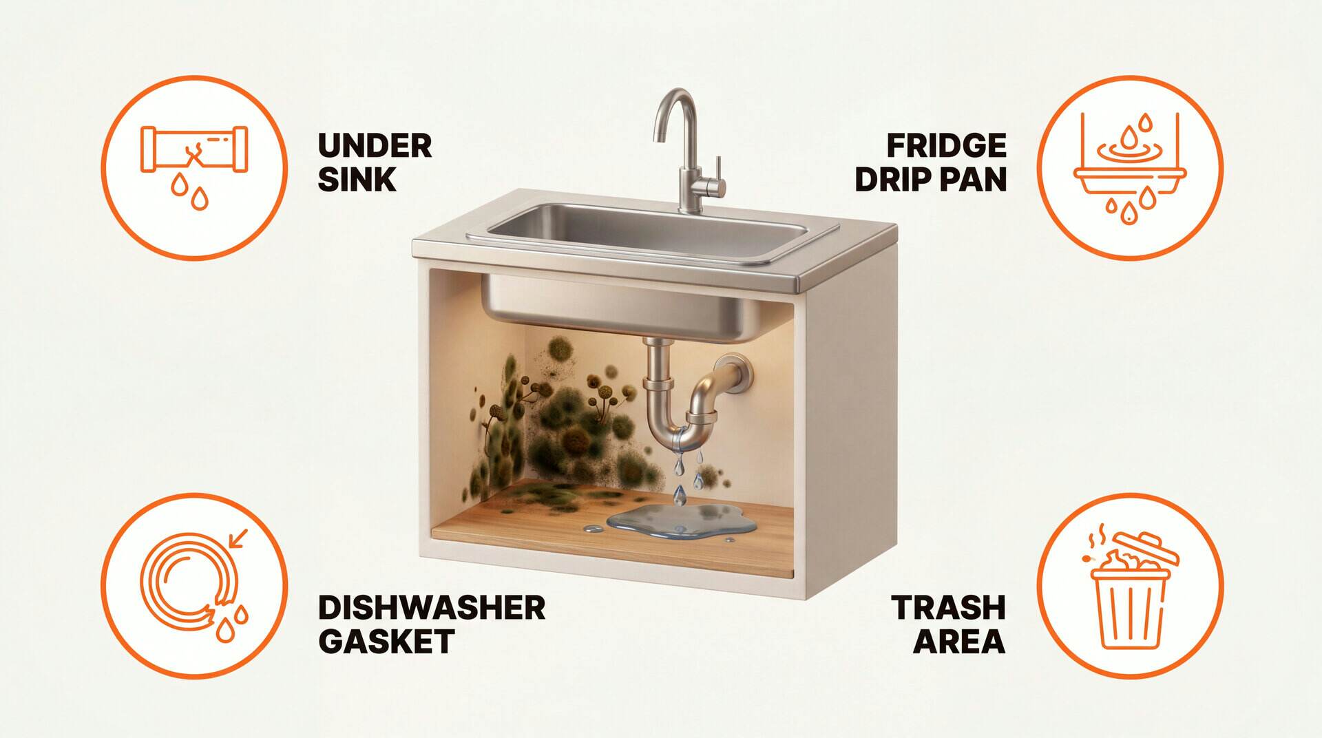 Mold In Kitchen: key zones