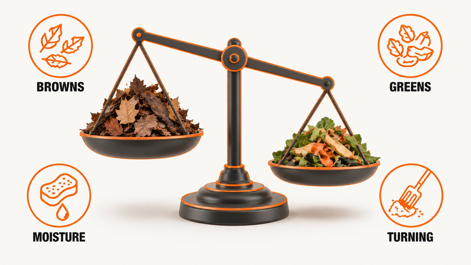 The four inputs that decide whether a compost pile works or turns into a wet mat