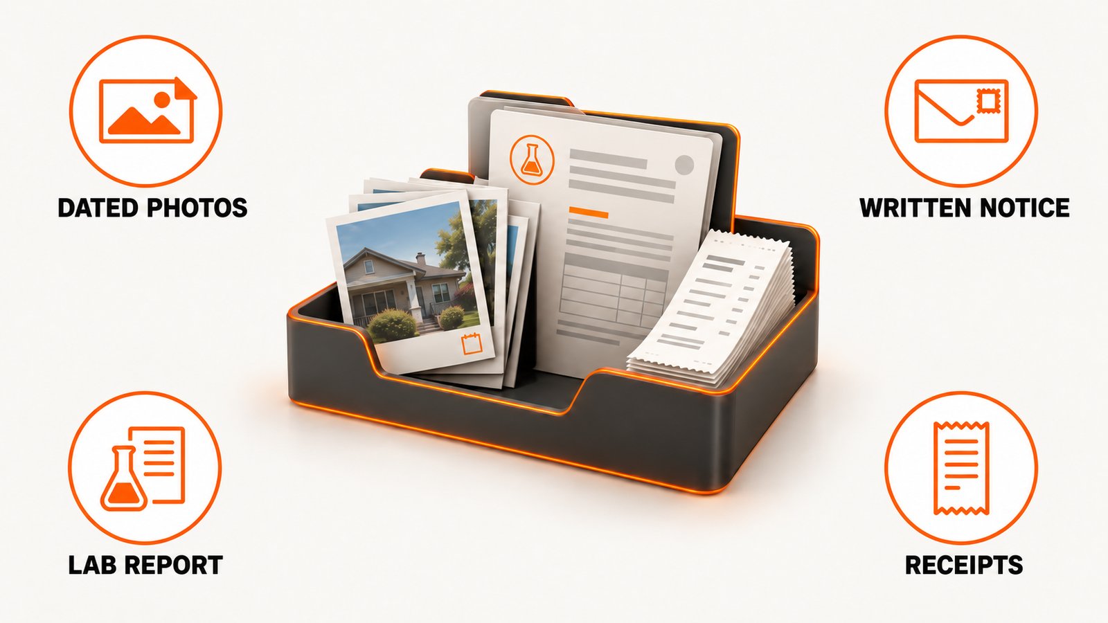 The documentation a mold dispute is usually built on