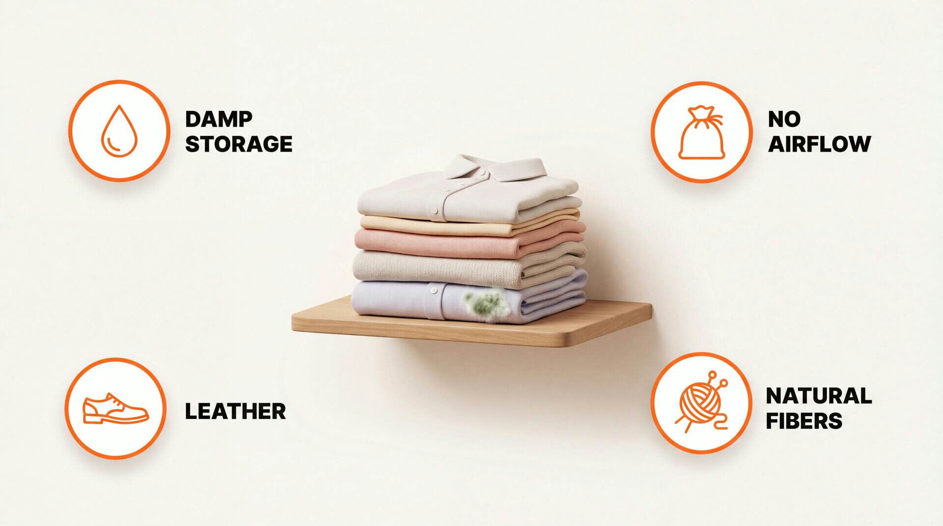 Mold On Clothes: key zones