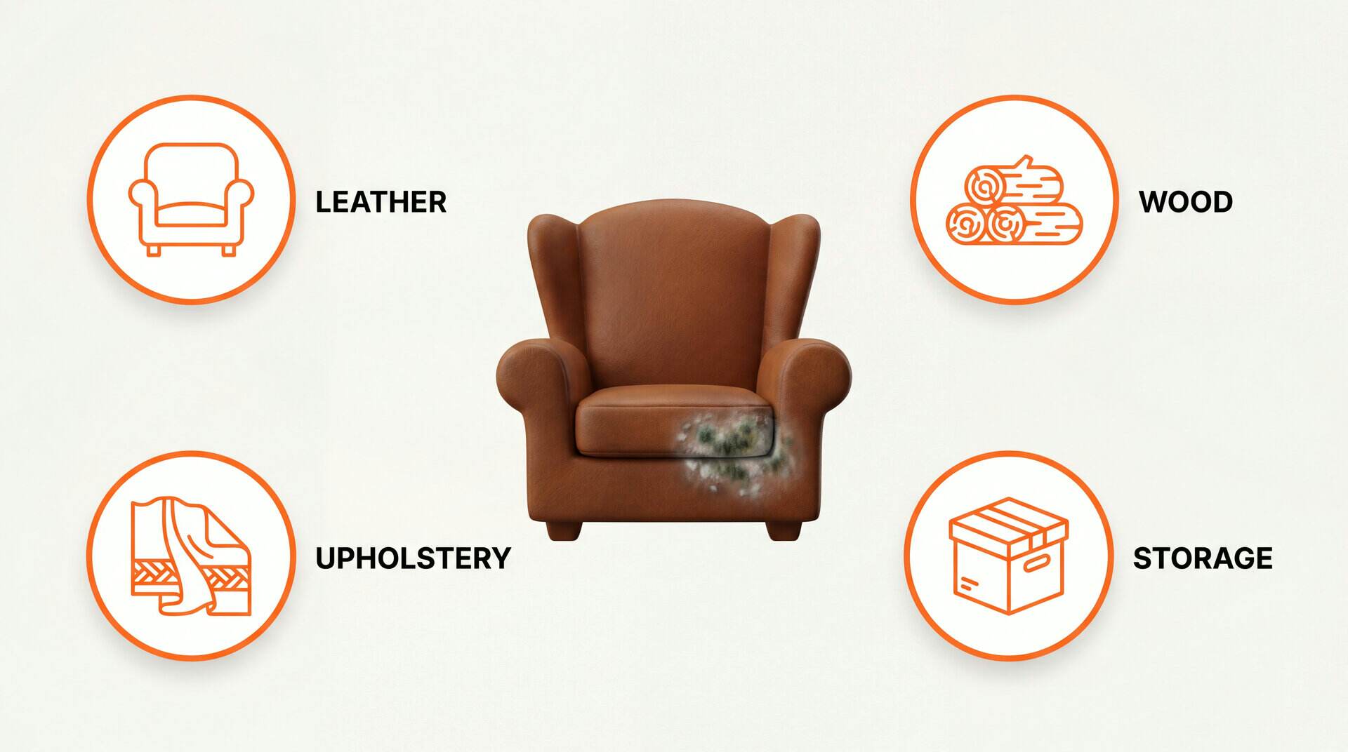 Mold On Furniture: key zones