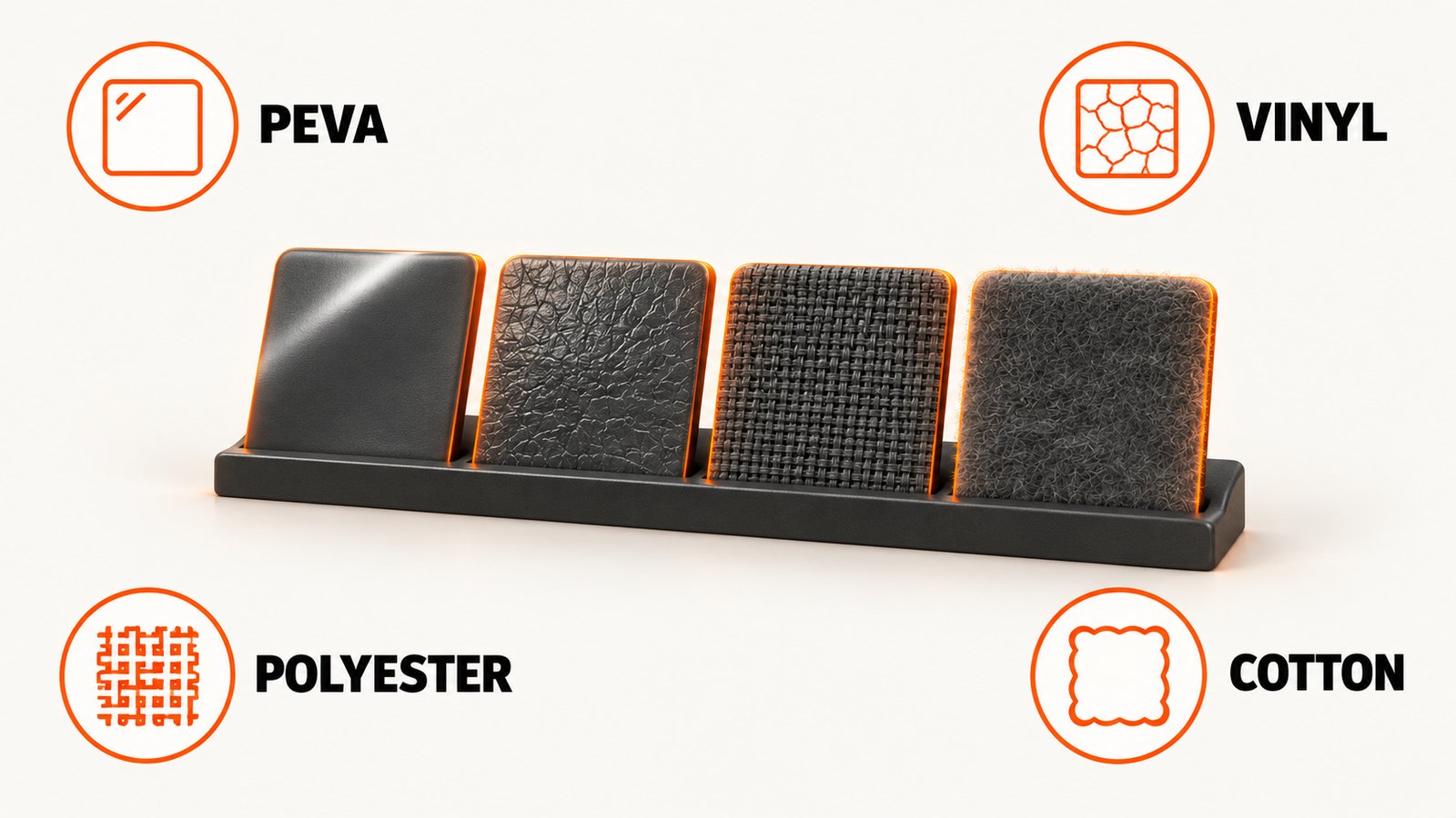 Shower curtain materials compared: vinyl, PEVA, polyester and treated fabric