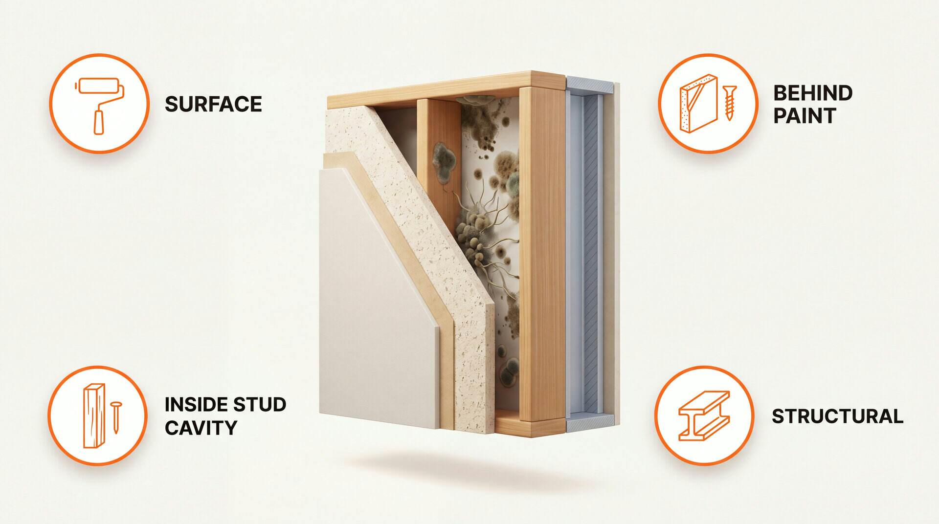 Mold On Walls: key zones