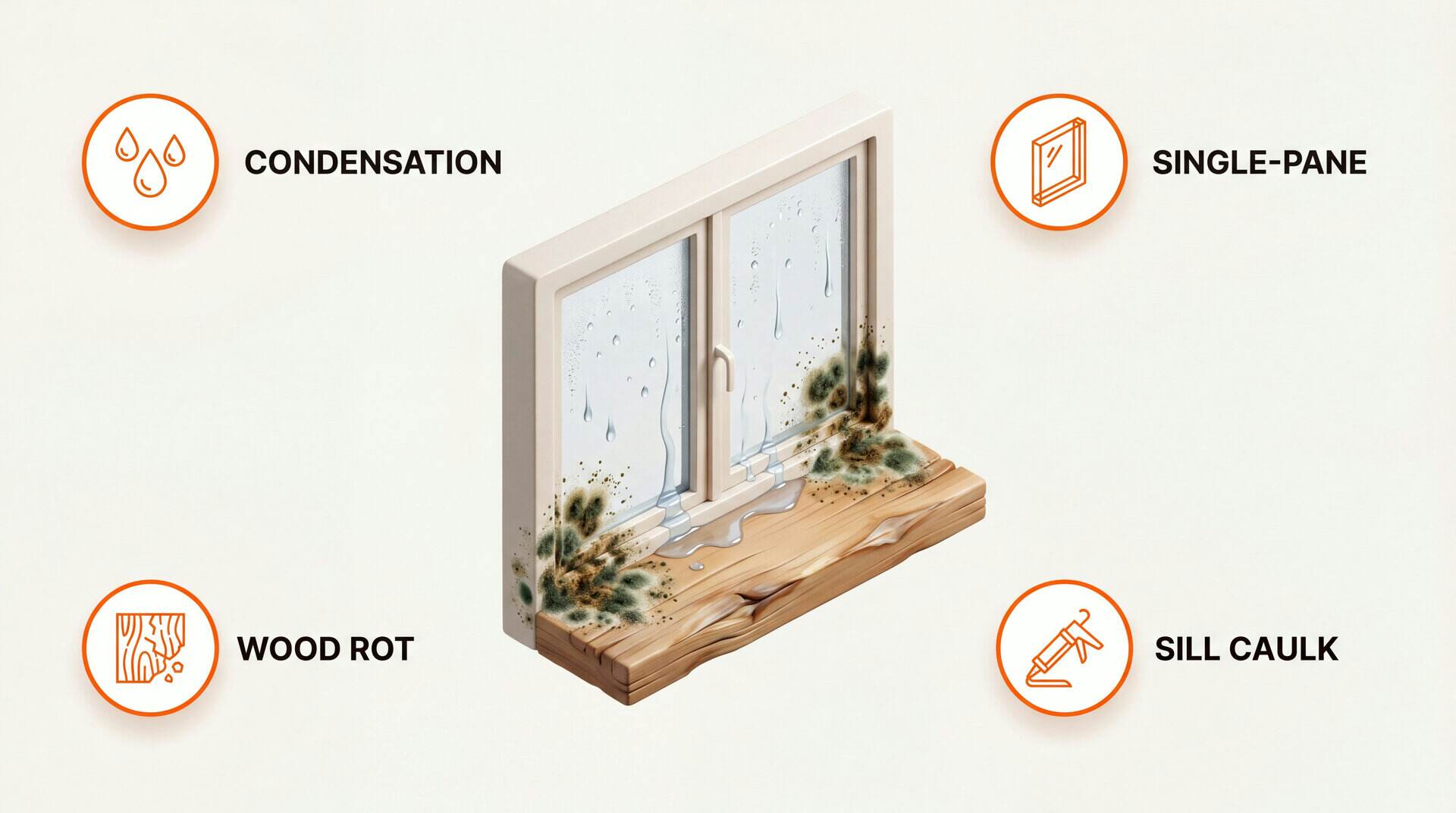 Mold On Window Sill: key zones