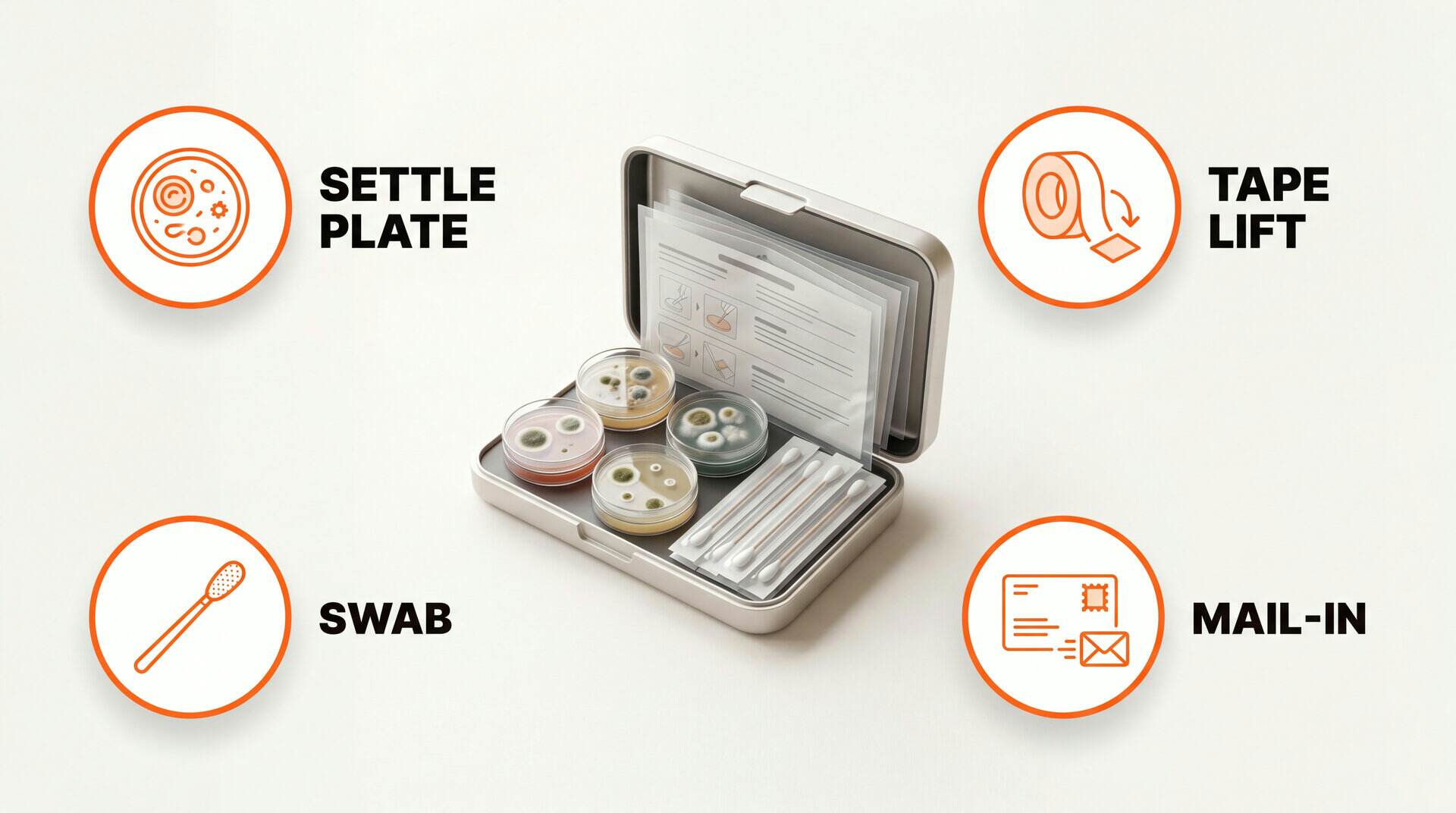 Mold Testing Kit: key zones