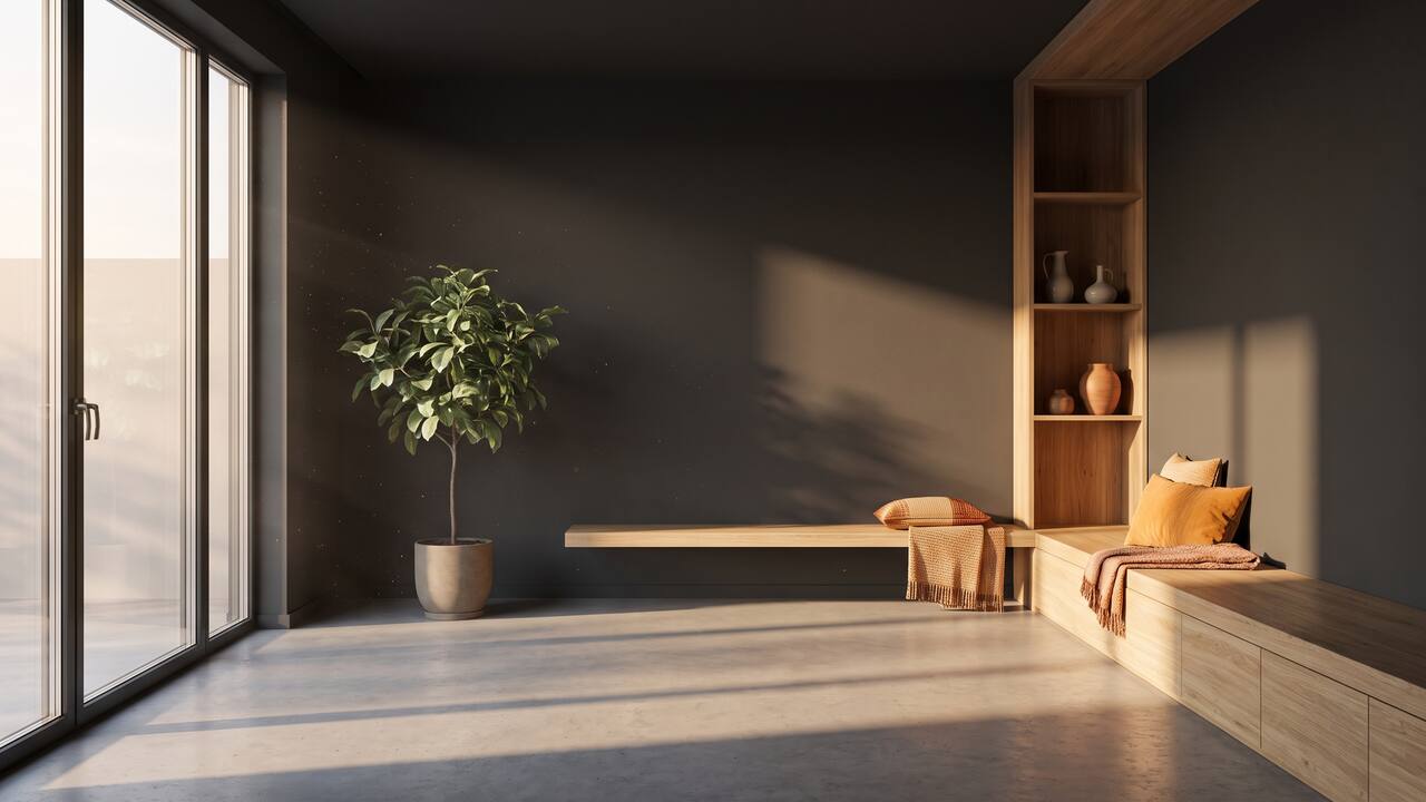 Clean modern home interior with soft daylight, representing healthy indoor air