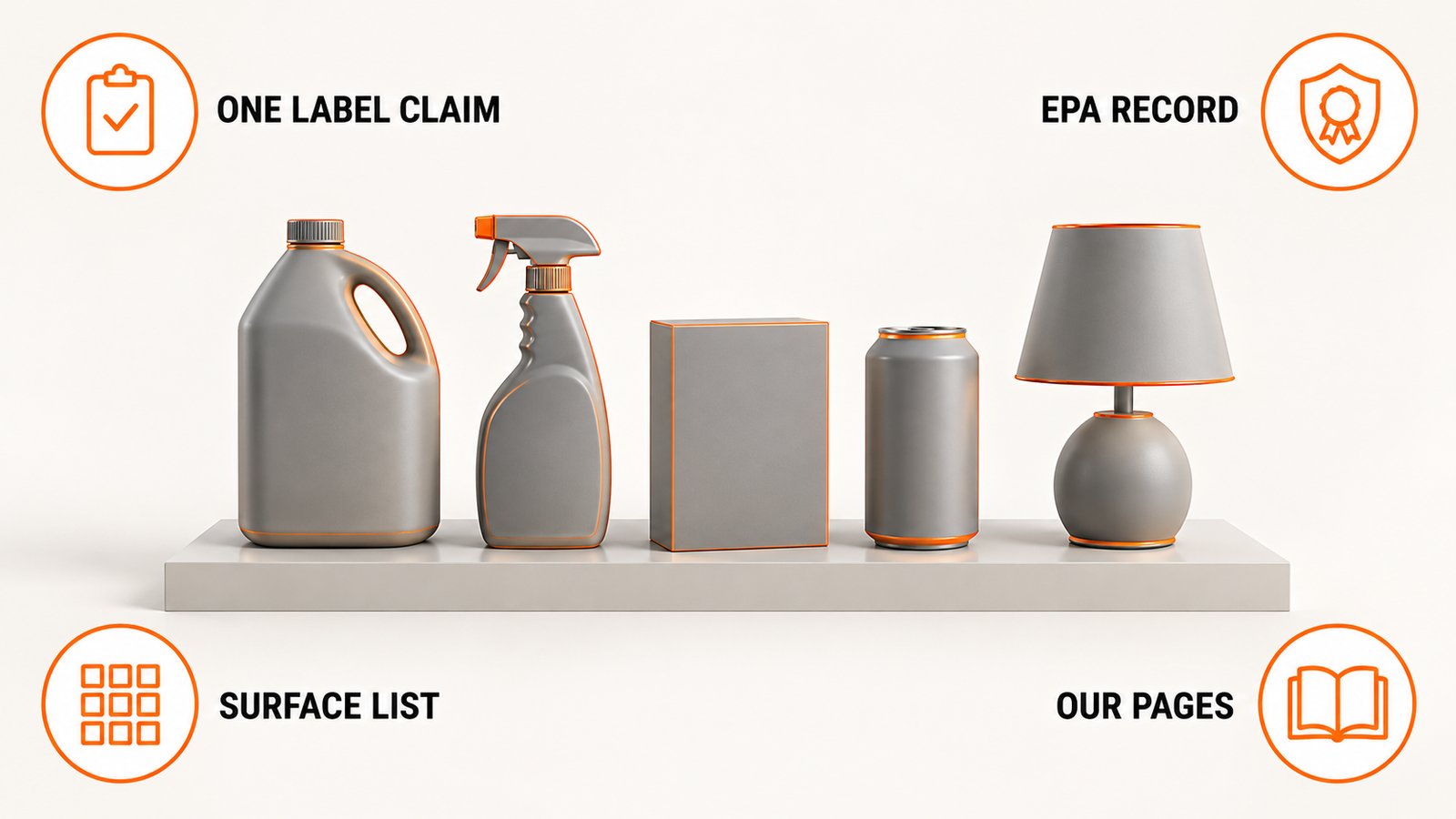 Row of household mold cleaning options lined up for comparison