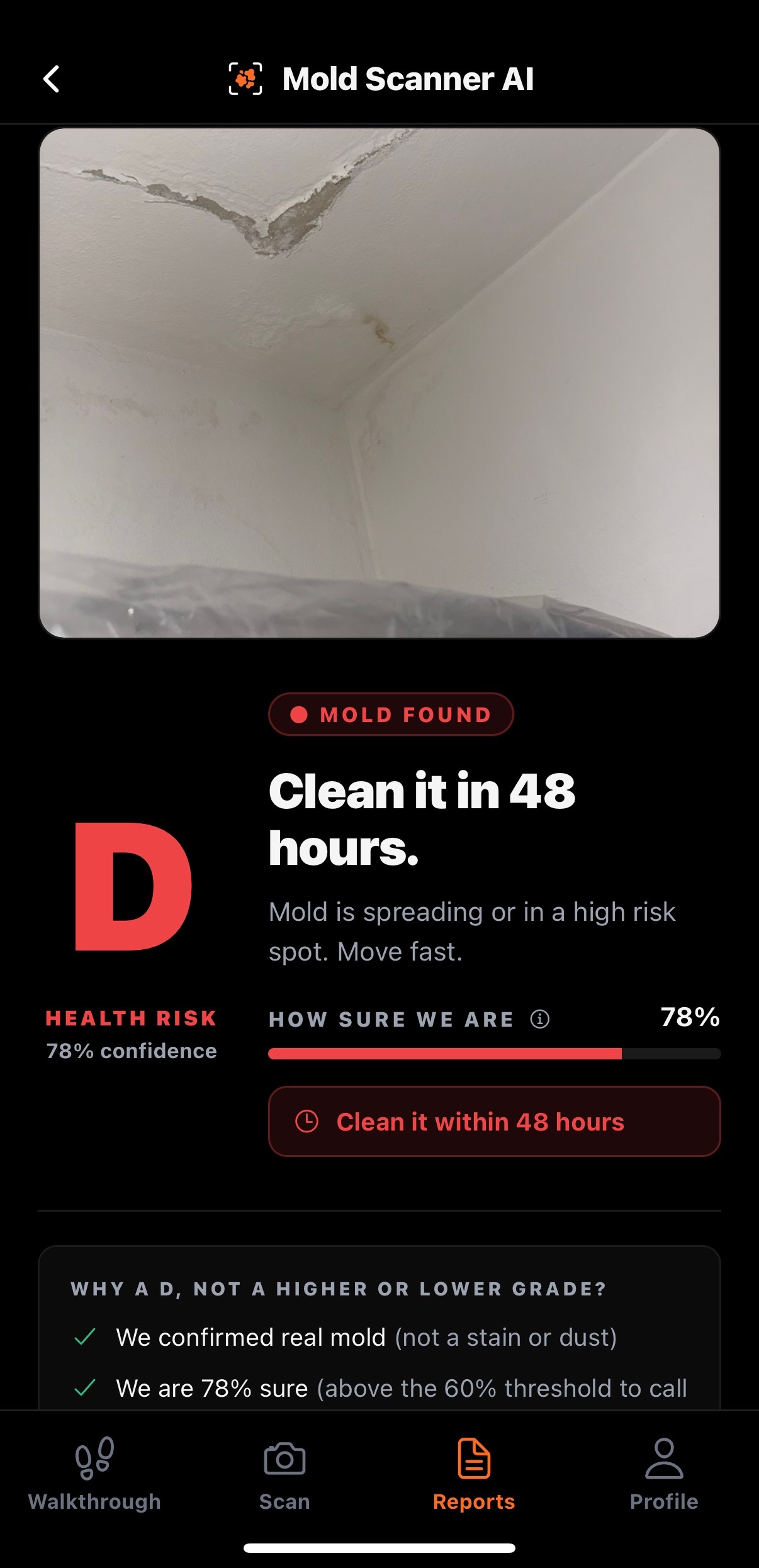 Mold Scanner AI 160 point checklist preview