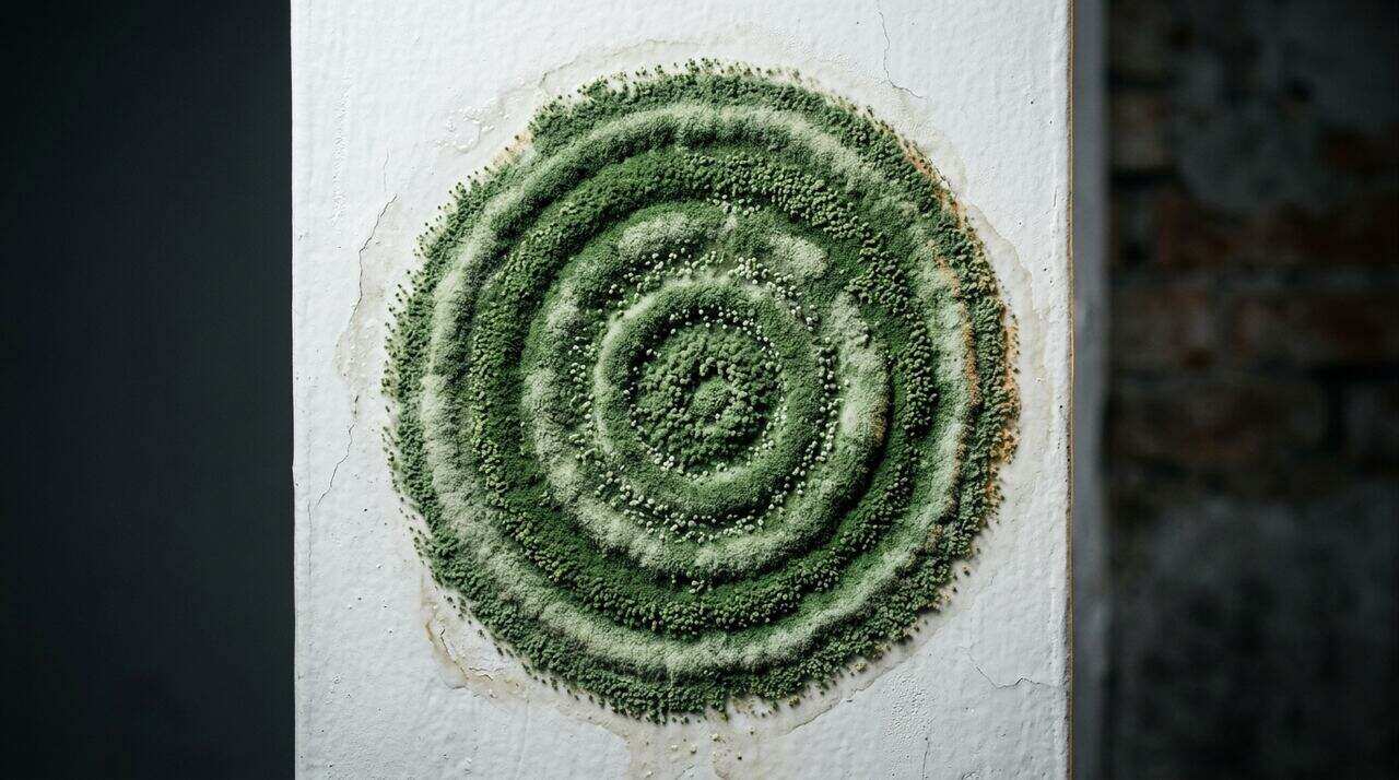 Aspergillus mold growth on an indoor surface