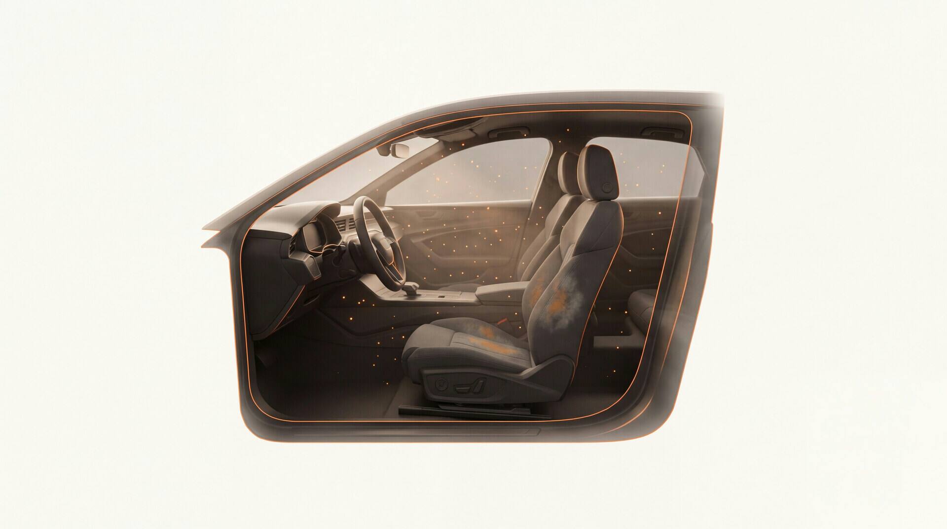Hidden mold pattern similar to car AC systems