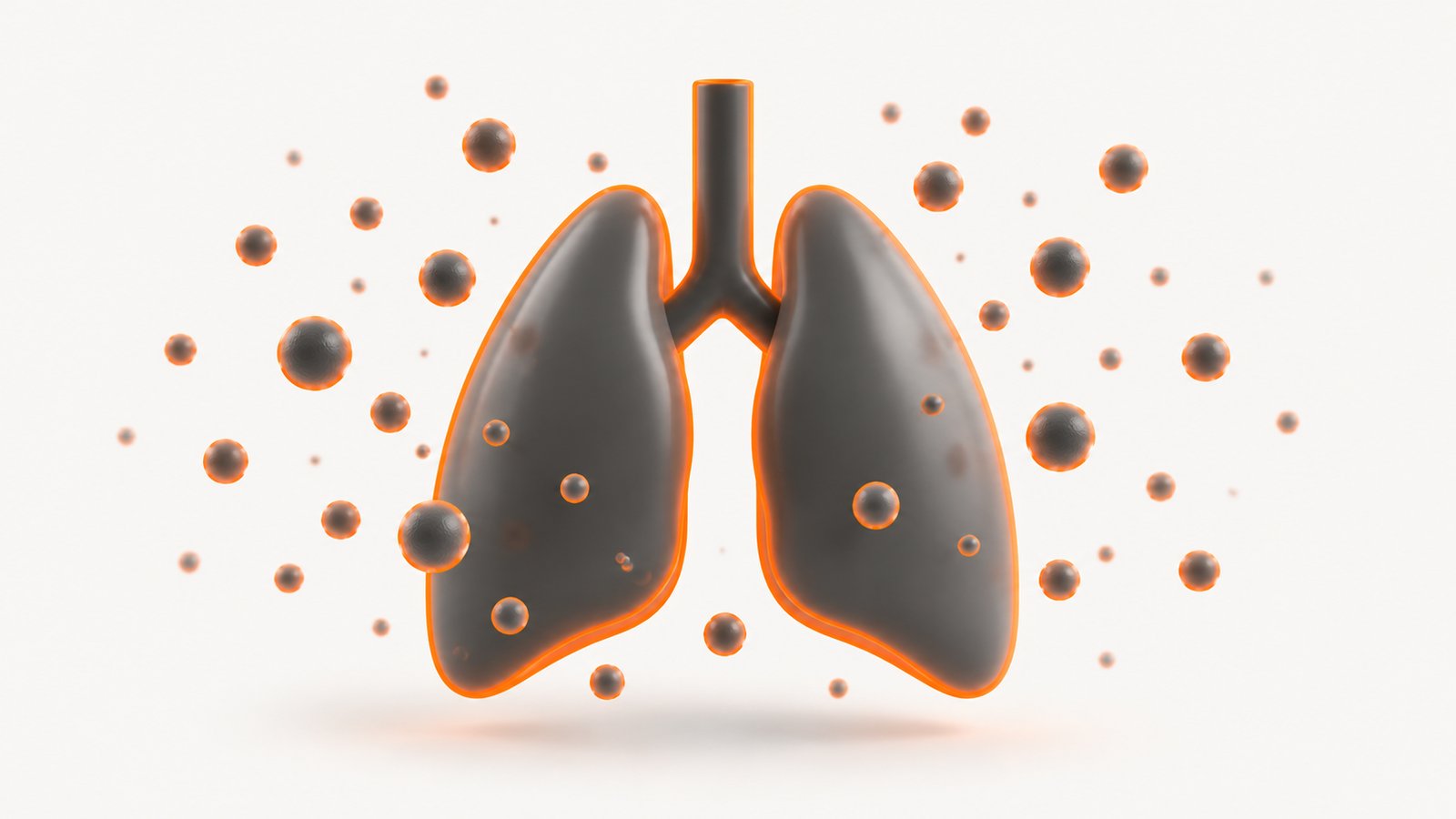 Airborne fungal spores drifting through indoor air, the everyday exposure behind the phrase mold in lungs