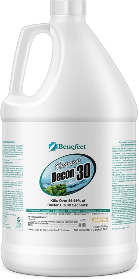 Benefect Botanical Decon 30 Disinfectant, 1 gallon jug