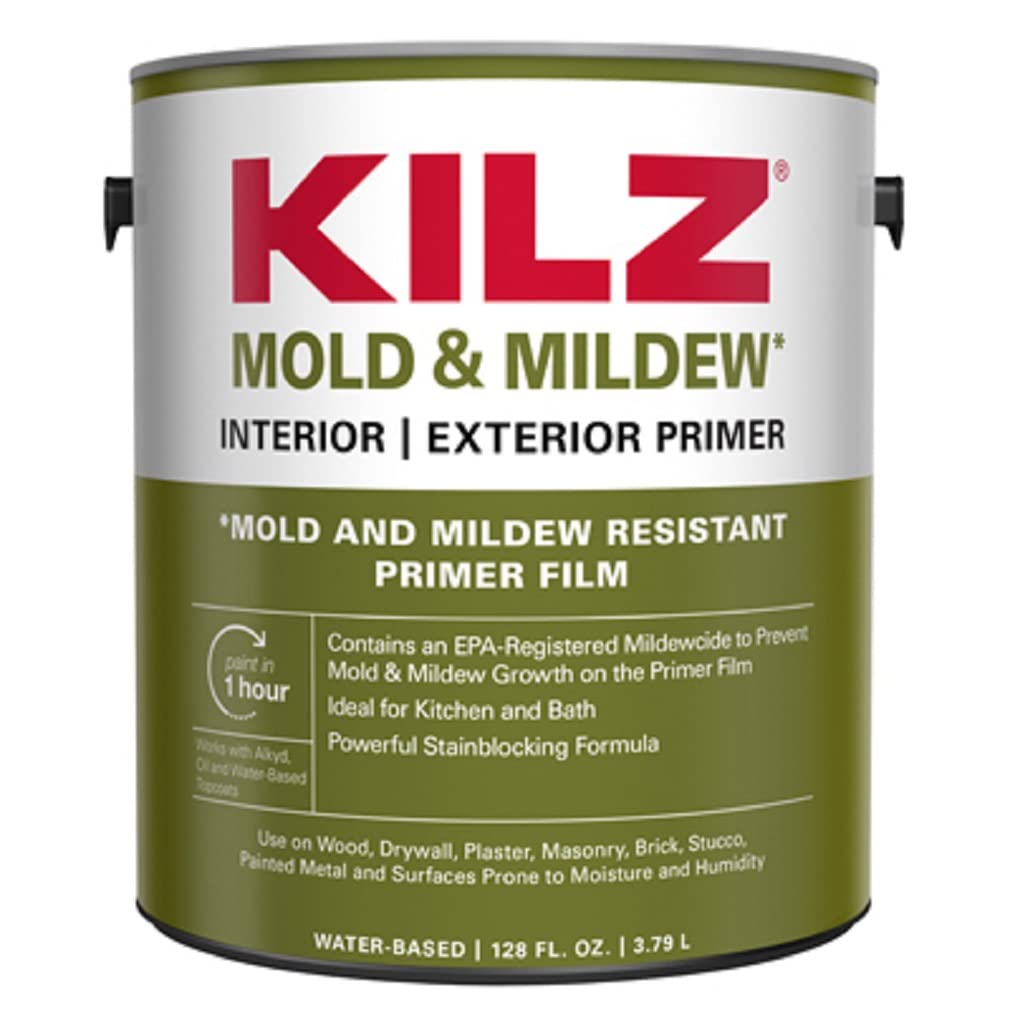 KILZ Mold and Mildew Interior/Exterior Primer, 1 gallon can