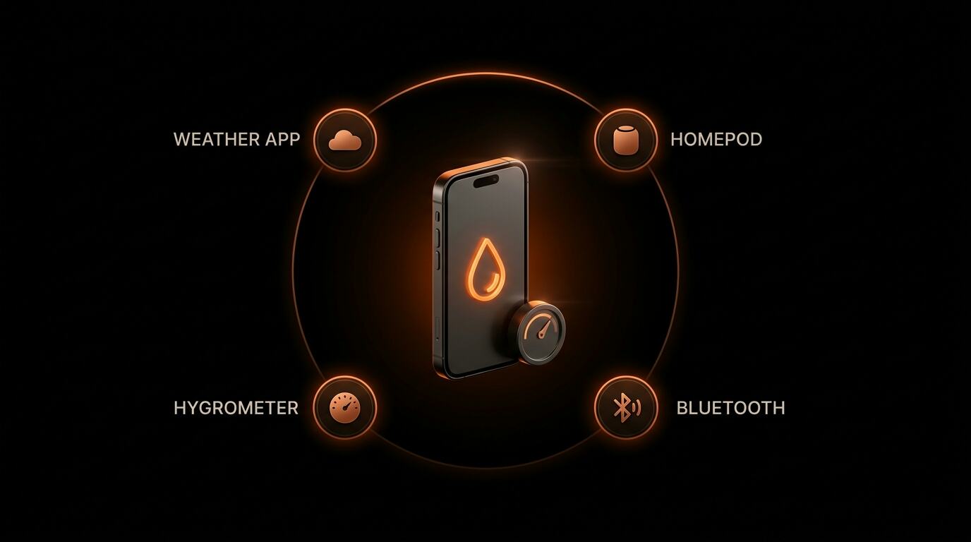 Four factors visualized for the iphone humidity check tool